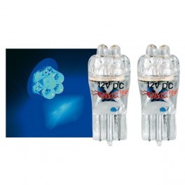 2 Ampoules de 4 LED T10 Bleues - Simoni Racing