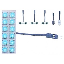 Ampoule DOME LIGHT Bleue 12 Led 20x60 mm - Simoni Racing