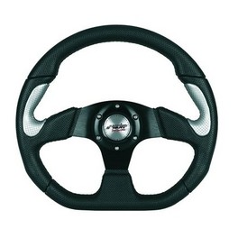 Volant tuning X2 POLY-PELLE  Cuir noir et inox SIMONI RACING