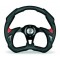 Volant tuning X5 POLY-PELLE  Cuir noir et rouge SIMONI RACING