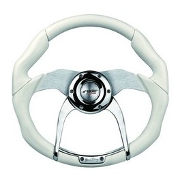 Volant tuning cuir blanc TORQUE SIMONI RACING - Mon Véhicule - Ventes  Pièces Auto