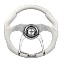 Volant tuning cuir blanc et strass TORQUE SPARKLING SIMONI RACING