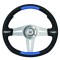 Volant tuning cuir noir et bleu  APOGEE SIMONI RACING