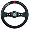 Volant tuning cuir noir et rouge 3 Branches GRAVEL SIMONI RACING