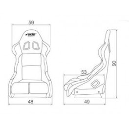 Siège baquet LEWIS en tissu Bleu  SIMONI RACING