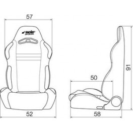 Siège baquet JENSON en tissu bleu SIMONI RACING
