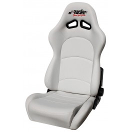 Siège baquet TAZIO cuir lisse blanc SIMONI RACING