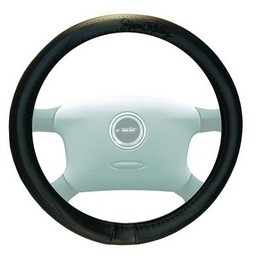 Couvre-Volant TOTAL BLACK en Cuir noir  SIMONI RACING