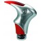 Pommeau GRAFFIO ALUMINIUM LOOK Cuir Noir Bleu Rouge ou Gris  SIMONI RACING