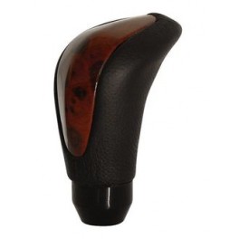 Pommeau vitesse GRIP cuir noir - look bois  SIMONI RACING