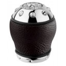 Pommeau WINNER SPARKLING Strass Cuir Noir  SIMONI RACING