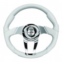 Volant tuning cuir blanc Drag 2015 - SIMONI RACING